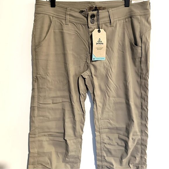 NWT Prana Halle Pant - Short Inseam in Dark Khaki - Size 10 - Picture 8 of 12